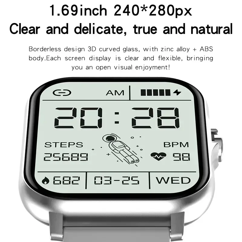 Smart Watch1.69 inch Full Touch Bluetooth call Heart Rate Fitness Tracker Waterproof Sports Smartwatch Men For Android IOS
Smart Watch1.69 inch Full Touch Bluetooth call Heart Rate Fitness Tracker Waterproof Sports Smartwatch Men For Android IOS