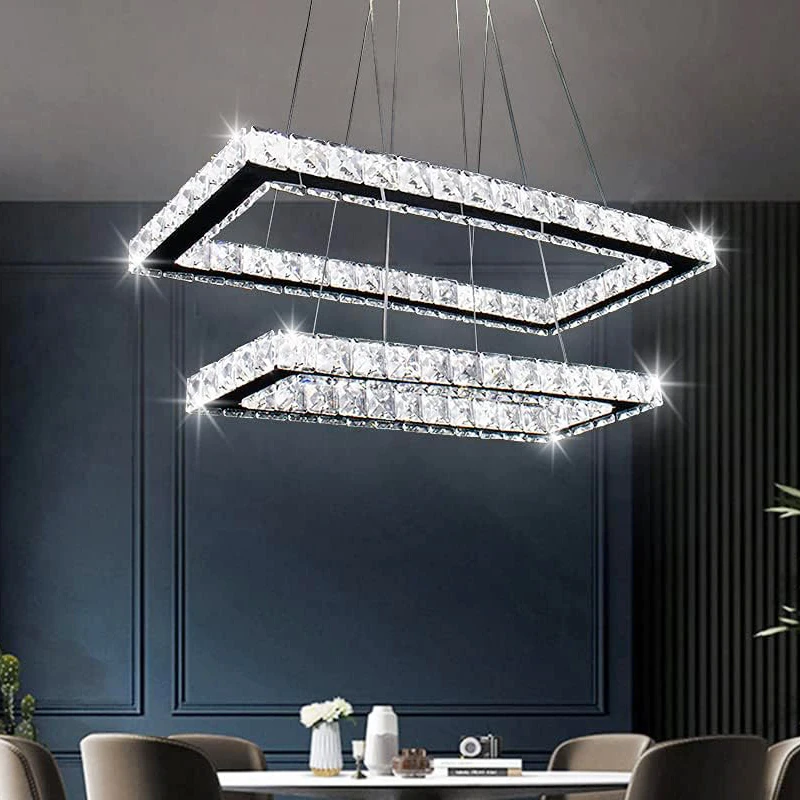 

FRIXCHUR Pendant Ceiling Light Modern Ceiling Lamps Crystal Chandelier Pendant Light for Living Room Dining Table Kitchen Island