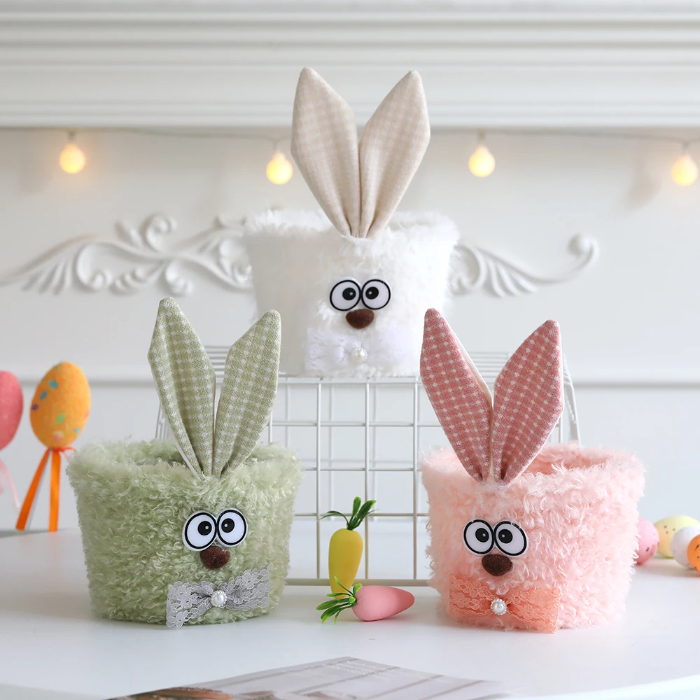 Easter Bunny Basket Empty Easter Egg Hunting Bucket Rabbit Ears Handbag Plush Rabbit Storage Bag Candy Basket Easter Party Decor
Easter Bunny Basket Empty Easter Egg Hunting Bucket Rabbit Ears Handbag Plush Rabbit Storage Bag Candy Basket Easter Party Decor