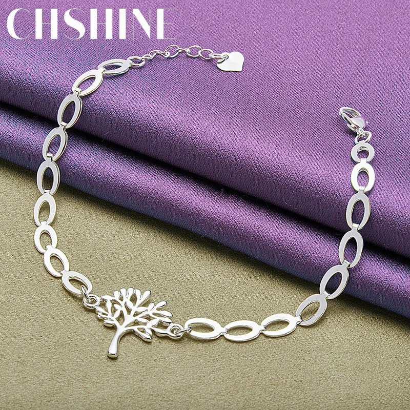 CHSHINE 925 Sterling Silver Tree of Life Bracelet For Women Fashion Charm Jewelry Wedding Party Gifts
CHSHINE 925 Sterling Silver Tree of Life Bracelet For Women Fashion Charm Jewelry Wedding Party Gifts
