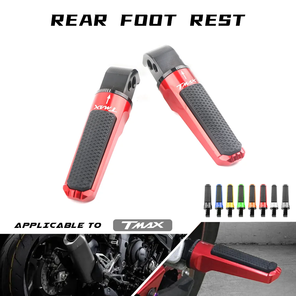 

Motorcycle CNC Rear Foot Pegs Footrest Passenger Footpegs for YAMAHA T-MAX 500 530 TMAX530 SX/DX 2017 2018 2019 TMAX 560 2020