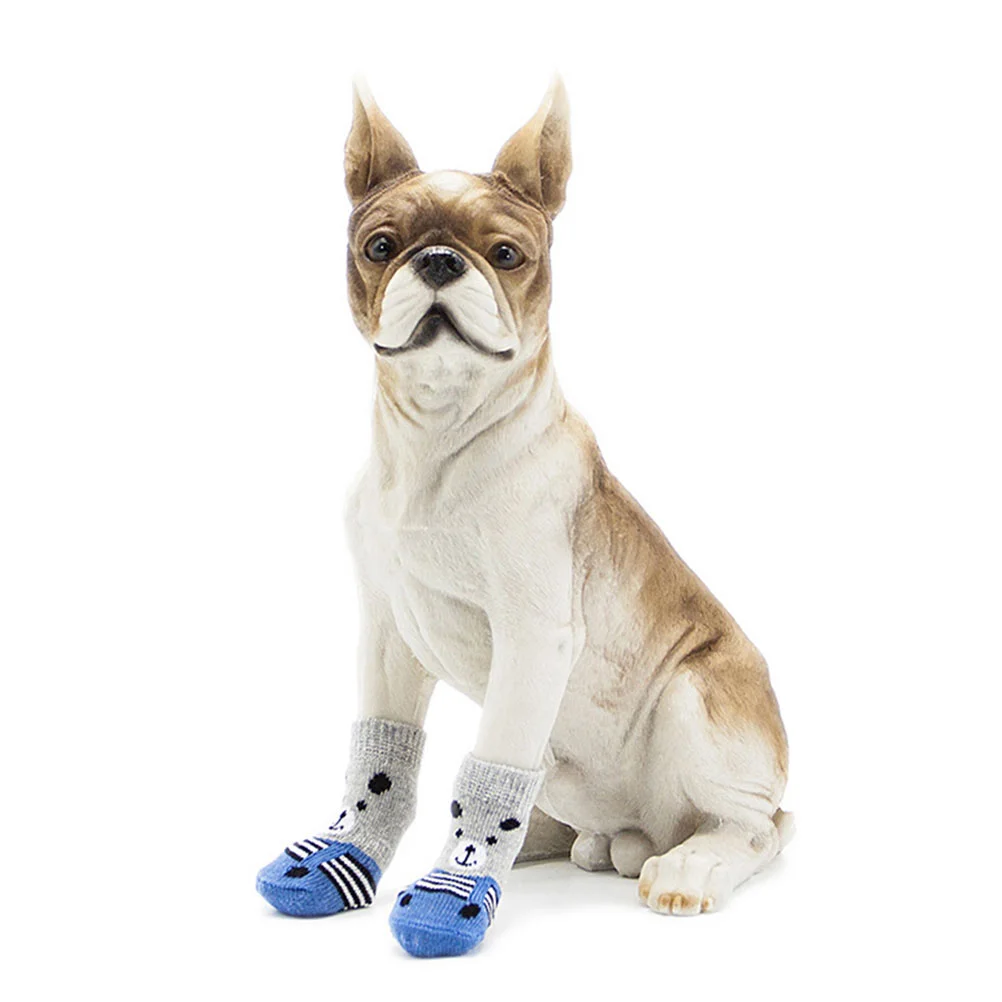 Popetpop Dog Warm Socks - Non-Slip, Anti-Scratch, Breathable, Knitted, 4-Pack (Gray, Size 5XL)
Popetpop Dog Warm Socks - Non-Slip, Anti-Scratch, Breathable, Knitted, 4-Pack (Gray, Size 5XL)