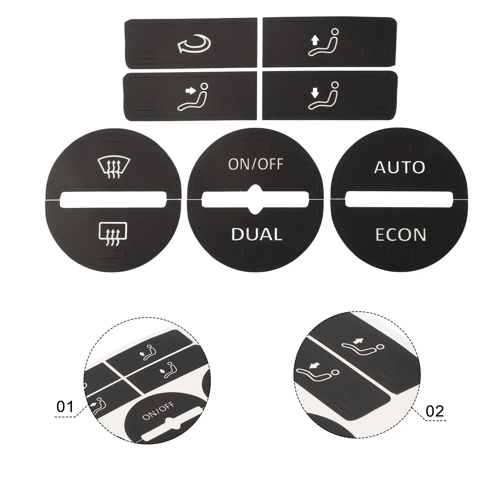 For Golf Mk5 2004-2008 For Passat 2005-2010 Air-Condition A/C Climate Control Worn Peeling Button Repair Decals Stickers PVC
For Golf Mk5 2004-2008 For Passat 2005-2010 Air-Condition A/C Climate Control Worn Peeling Button Repair Decals Stickers PVC