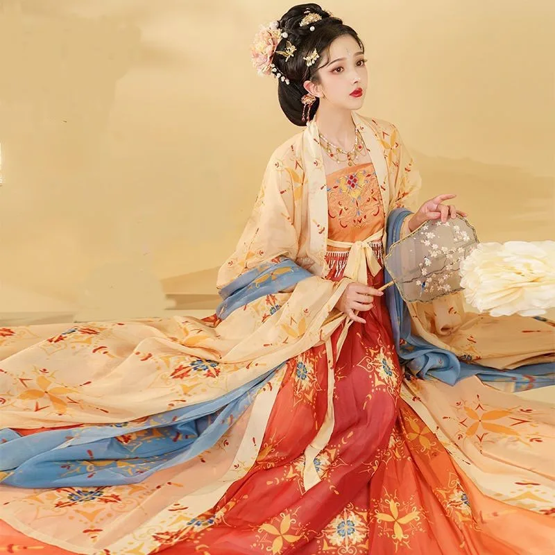 New Ancient Female Terminus Skirt Traditional Han Antique Style Recovery Printing Embroidery Three-Piece Suit
New Ancient Female Terminus Skirt Traditional Han Antique Style Recovery Printing Embroidery Three-Piece Suit