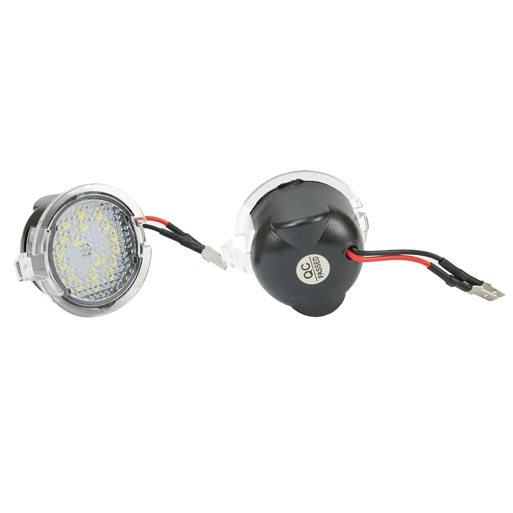 

2 Pcs Super Bright White 18 SMD LED Under Side Mirror Puddle Plastic Lights No Error For Ford 2015-2017 DC12V 2.0W 450LM