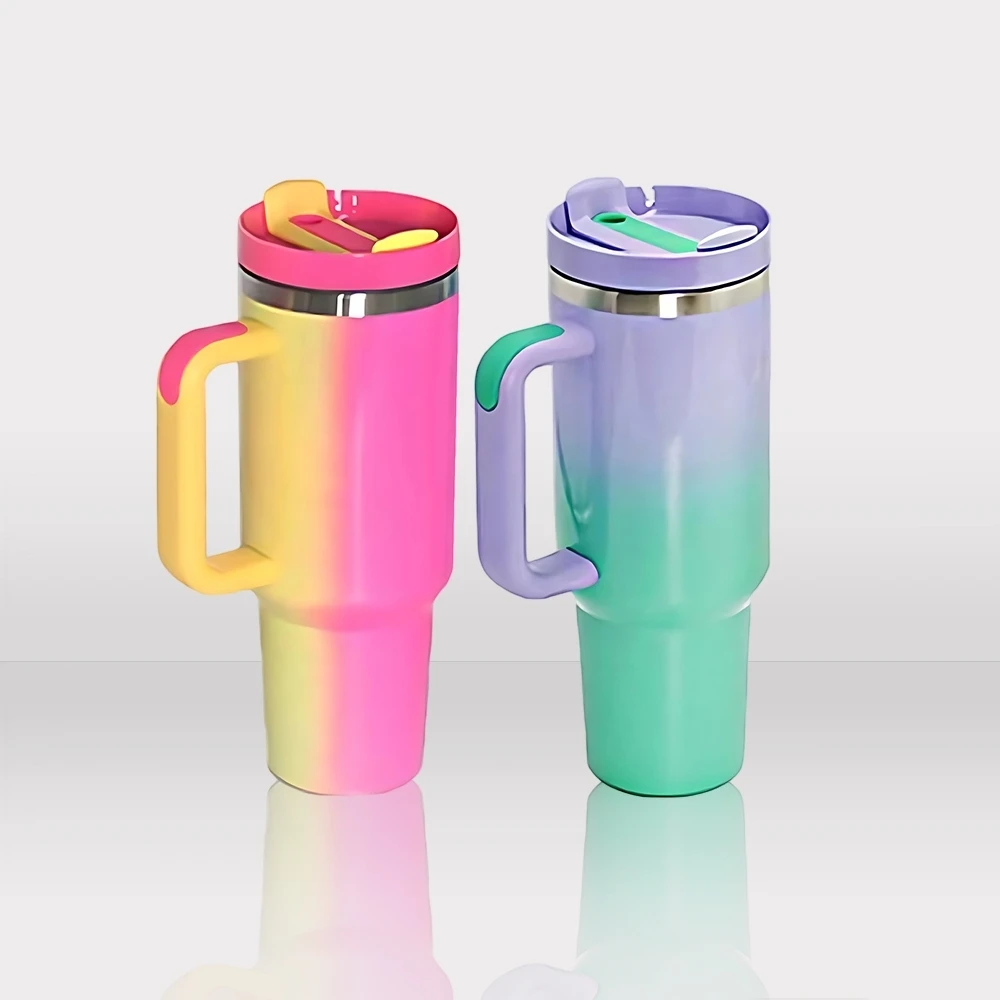 40 oz Tumbler With Handle Straw Thermos Bottle Gradient Large-Capacity Coffee Cup Stainless Steel Insulated Travel Thermal Mug
40 oz Tumbler With Handle Straw Thermos Bottle Gradient Large-Capacity Coffee Cup Stainless Steel Insulated Travel Thermal Mug