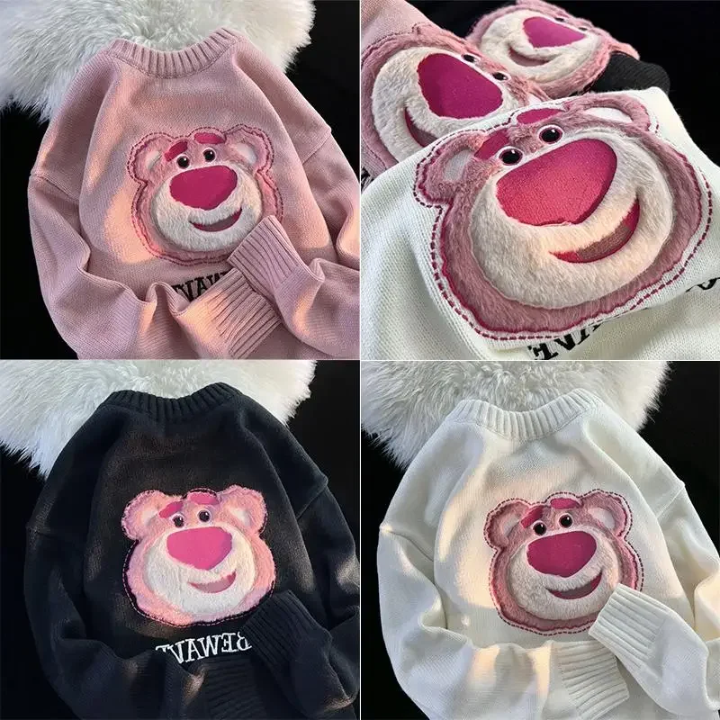 Miniso Kawaii Lotso Sweater Cartoon Cute Autumn Winter Keep Warm Round Neck Embroidery Loose Couple's Knitted Sweater Girl Gift
Miniso Kawaii Lotso Sweater Cartoon Cute Autumn Winter Keep Warm Round Neck Embroidery Loose Couple's Knitted Sweater Girl Gift