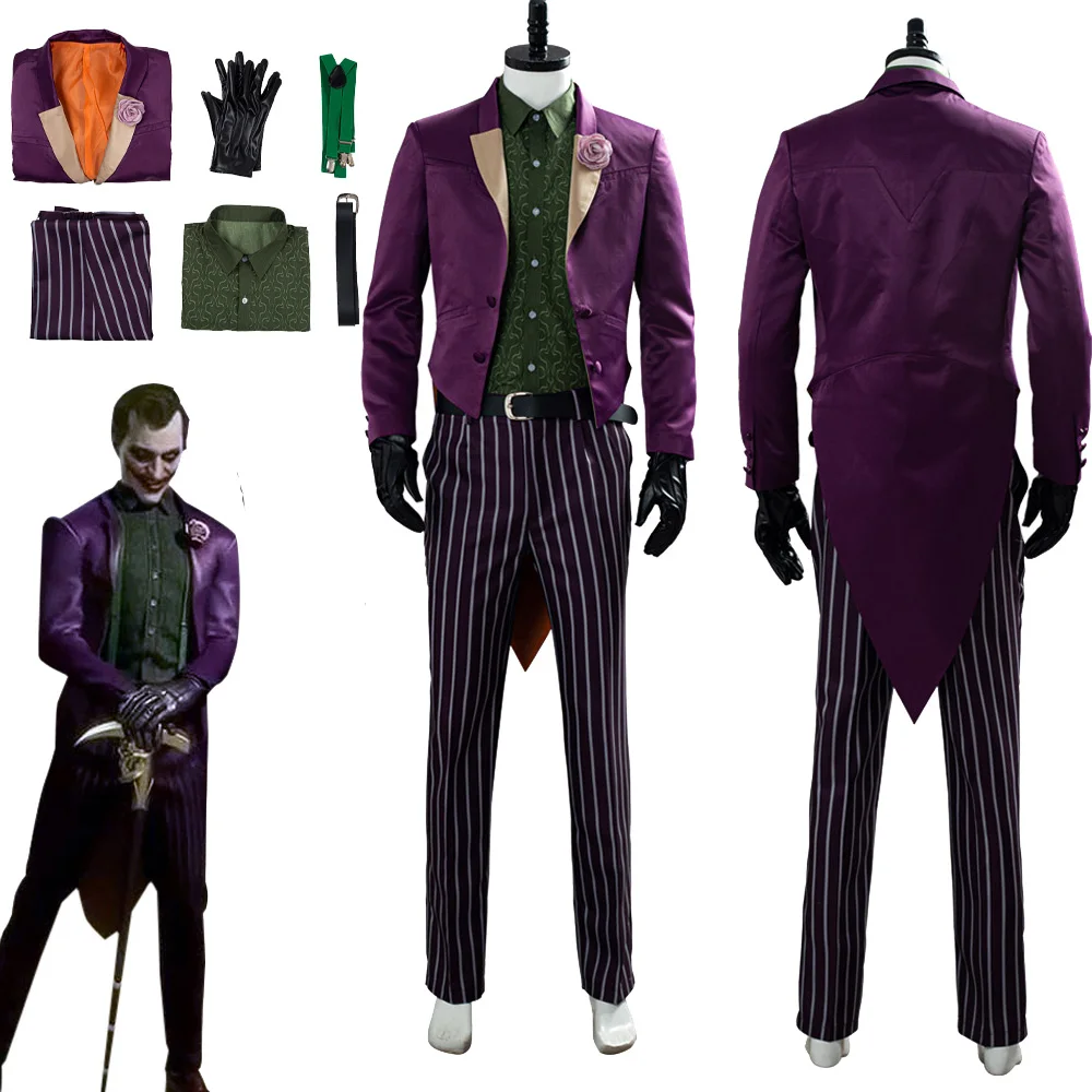 Костюм для косплея Game Mortal Cos Kombat 11 Joker, Униформа, рубашка, пальто, брюки для мужчин, костюм на Хэллоуин
Костюм для косплея Game Mortal Cos Kombat 11 Joker, Униформа, рубашка, пальто, брюки для мужчин, костюм на Хэллоуин