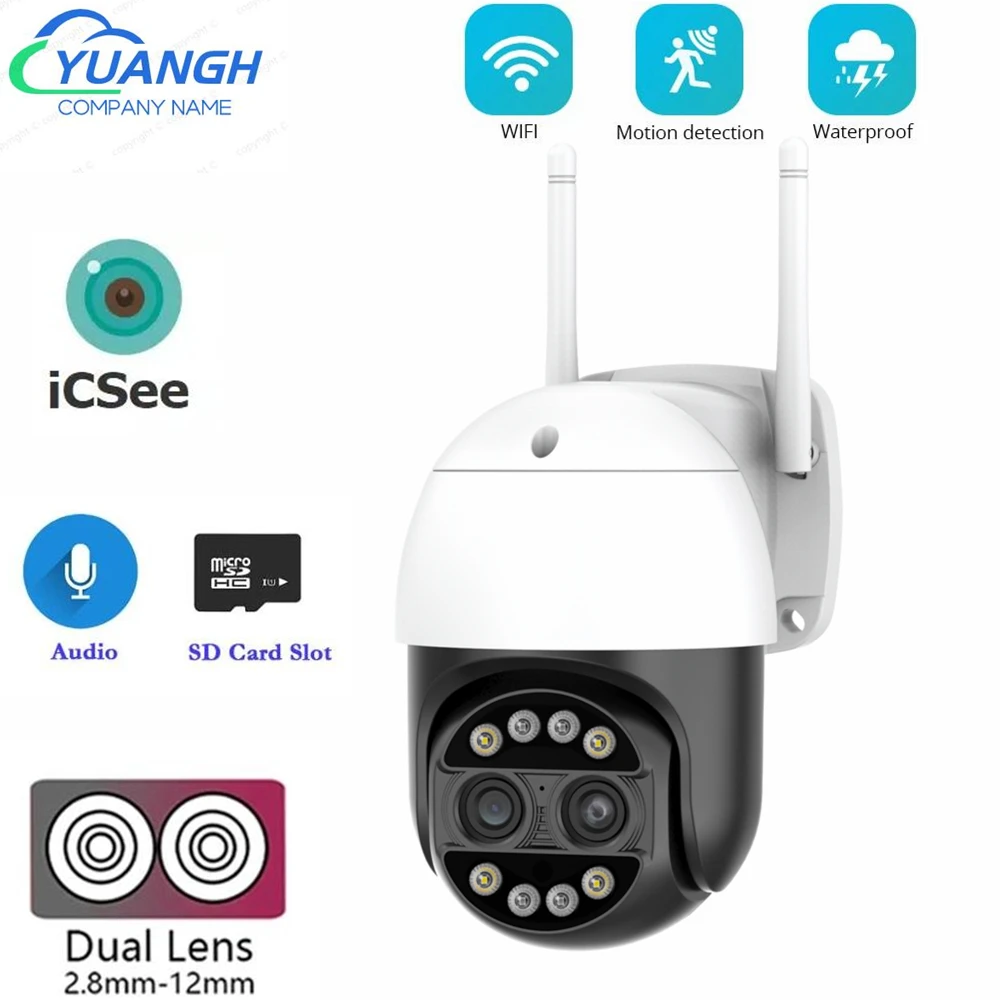 4MP ICSee Dual Lens Security Camera Outdoor Smart Home 2.8+12mm 8X Digital Zoom CCTV Wireless Surveillance IP Camera Waterproof
4MP ICSee Dual Lens Security Camera Outdoor Smart Home 2.8+12mm 8X Digital Zoom CCTV Wireless Surveillance IP Camera Waterproof