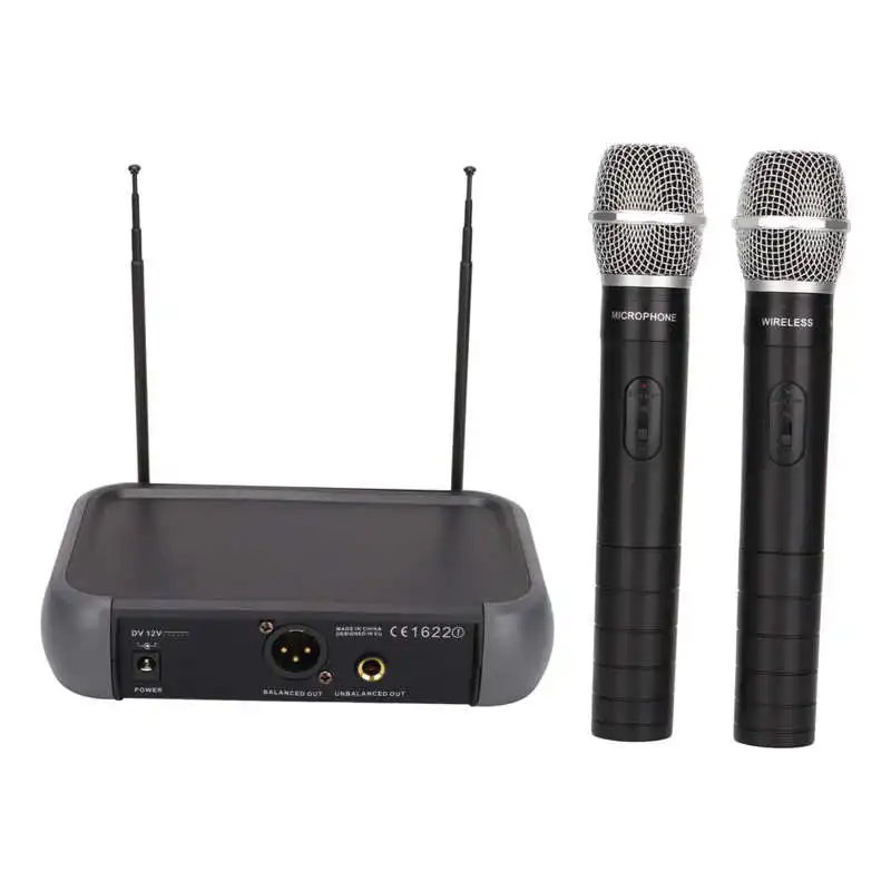 VHF Wireless Microphone System ABS Black Wireless Handheld Microphone System 100-240V Professional 220‑270MHz for PA for DJ
VHF Wireless Microphone System ABS Black Wireless Handheld Microphone System 100-240V Professional 220‑270MHz for PA for DJ