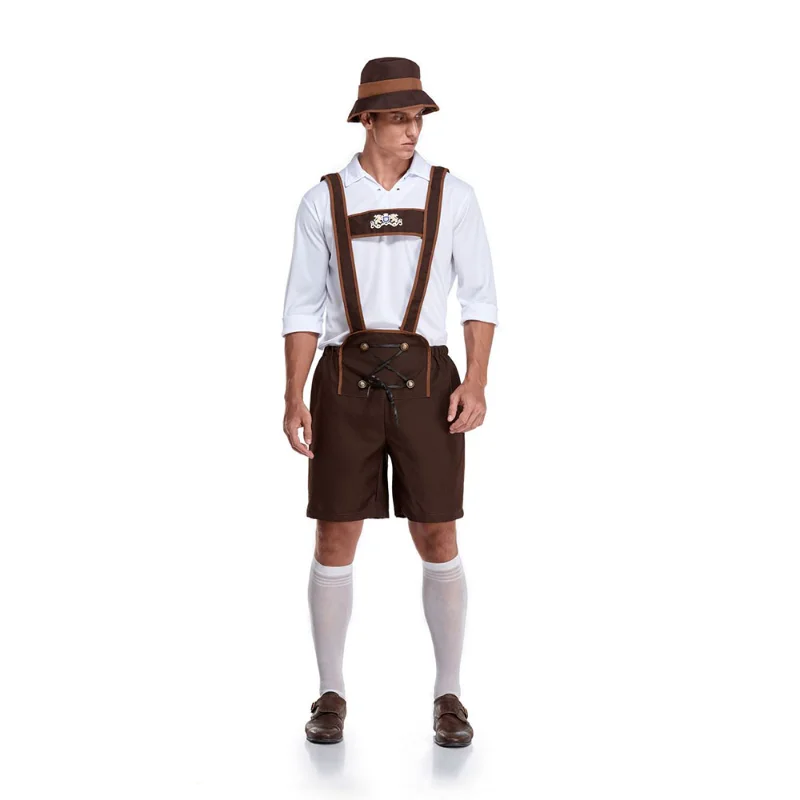 Classic Male Oktoberfest Costumes Bavarian Men's Suspenders Lederhosen Costume Cosplay Carnival Halloween Party Fancy Outfit
Classic Male Oktoberfest Costumes Bavarian Men's Suspenders Lederhosen Costume Cosplay Carnival Halloween Party Fancy Outfit