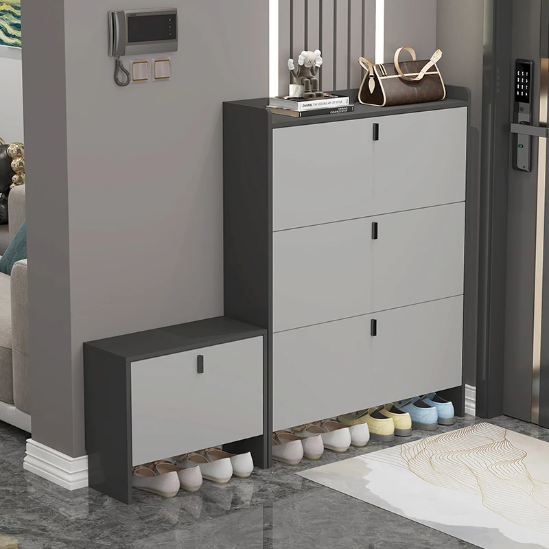 Vertical Modern Shoe Racks Cabinet Black Drawer Storage Ultra Thin Shoe Cabinet Luxury Wooden Meuble Chaussures Home Furnitures
Vertical Modern Shoe Racks Cabinet Black Drawer Storage Ultra Thin Shoe Cabinet Luxury Wooden Meuble Chaussures Home Furnitures