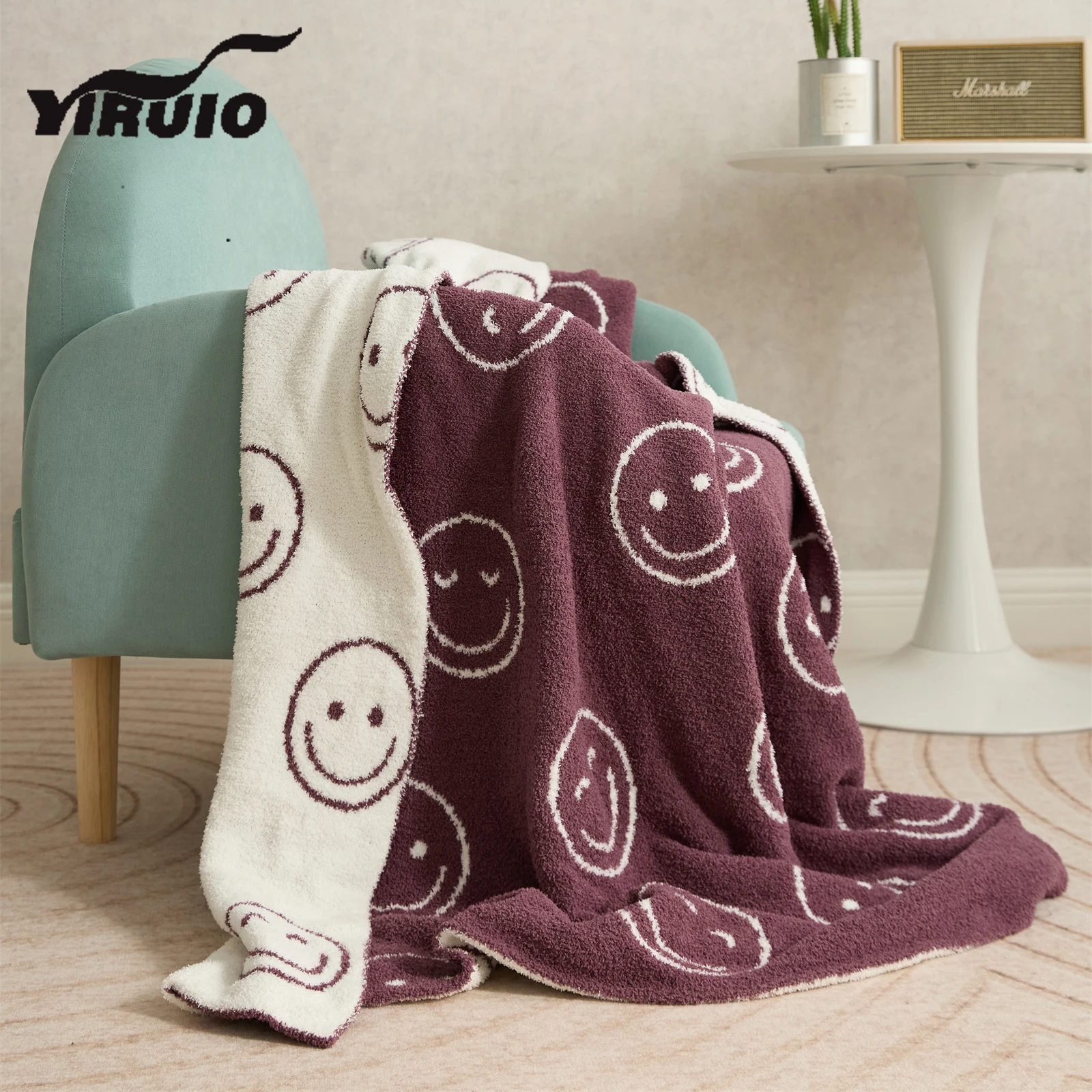 YIRUIO Popular Internet Smile Expression Blanket Chic Kawaii Design Cozy Microfiber Knitted Throw Blanket Children Adult Blanket
YIRUIO Popular Internet Smile Expression Blanket Chic Kawaii Design Cozy Microfiber Knitted Throw Blanket Children Adult Blanket