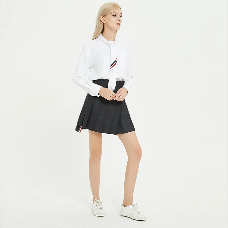 tb high waist front back long pleated A-line short slim fit, thin and anti-glare mid-length skirt
tb high waist front back long pleated A-line short slim fit, thin and anti-glare mid-length skirt