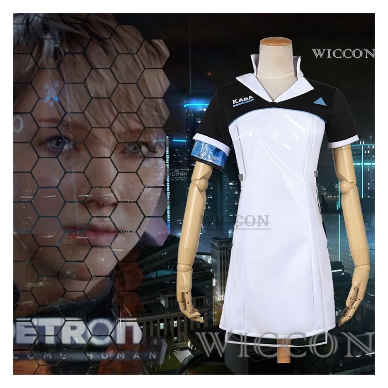 

Detroit: Become Human Connor KARA Cosplay Costume Code AX400 Agent Outfit Girls Unifrom Cosplay Costume for Halloween roleplay