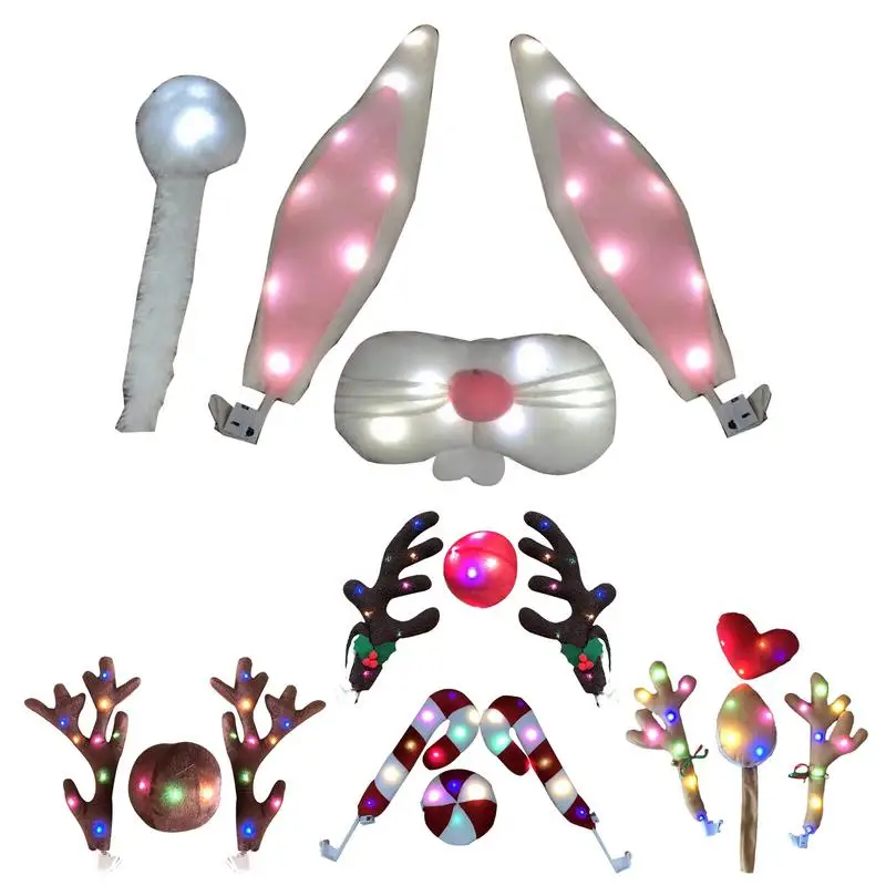 Christmas Reindeer Antlers Car Kit Car Decorations Kit With Led Lights Christmas Antlers Costume Auto Decoration For SUV Truck
Christmas Reindeer Antlers Car Kit Car Decorations Kit With Led Lights Christmas Antlers Costume Auto Decoration For SUV Truck