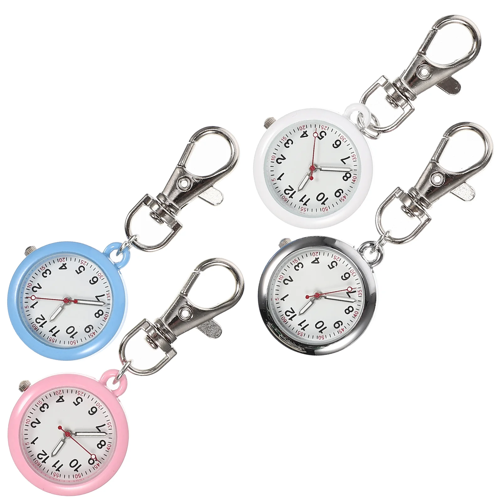 4 Pcs Portable Luminous Nurse Watch Miss Keychain Hanging Lapel Alloy Pocket Watches
4 Pcs Portable Luminous Nurse Watch Miss Keychain Hanging Lapel Alloy Pocket Watches