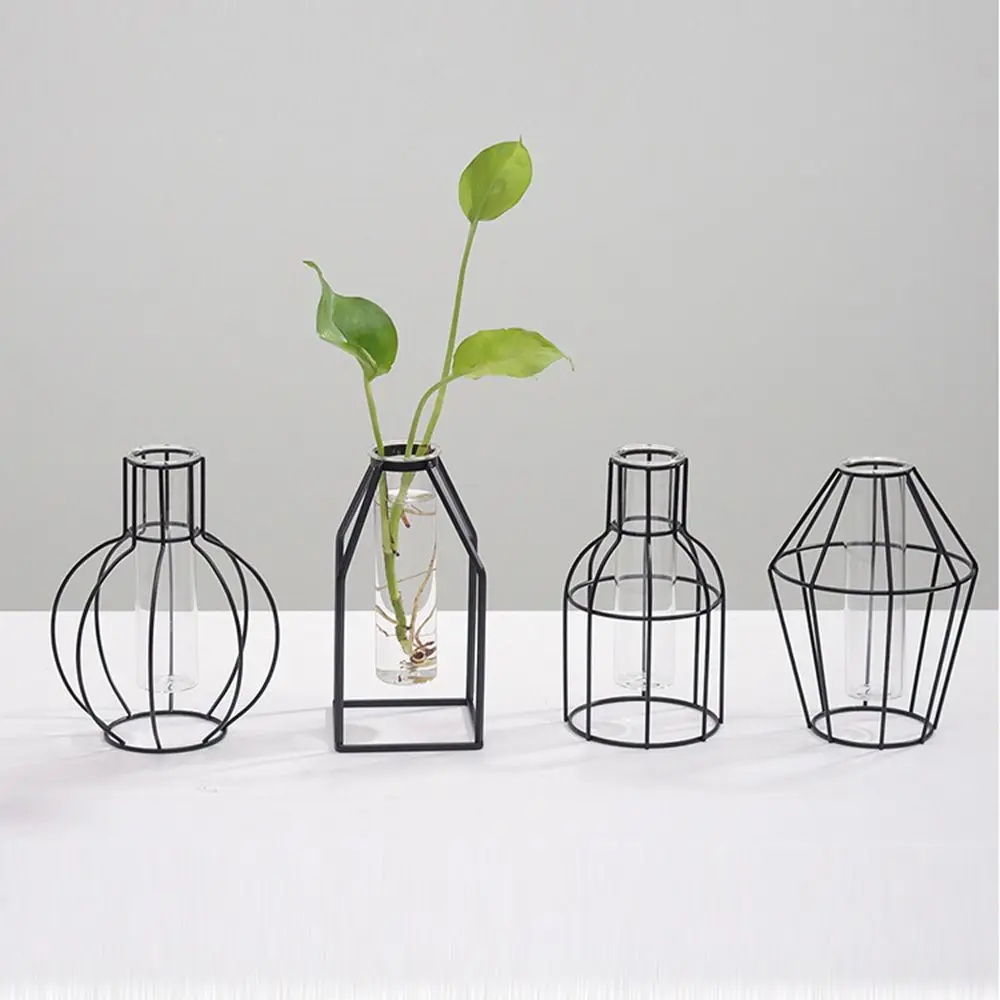 Hydroponic Plant Vase Geometric Iron Art Tube Glass Pot Simple Nordic Style Living Room Home Decorations
Hydroponic Plant Vase Geometric Iron Art Tube Glass Pot Simple Nordic Style Living Room Home Decorations