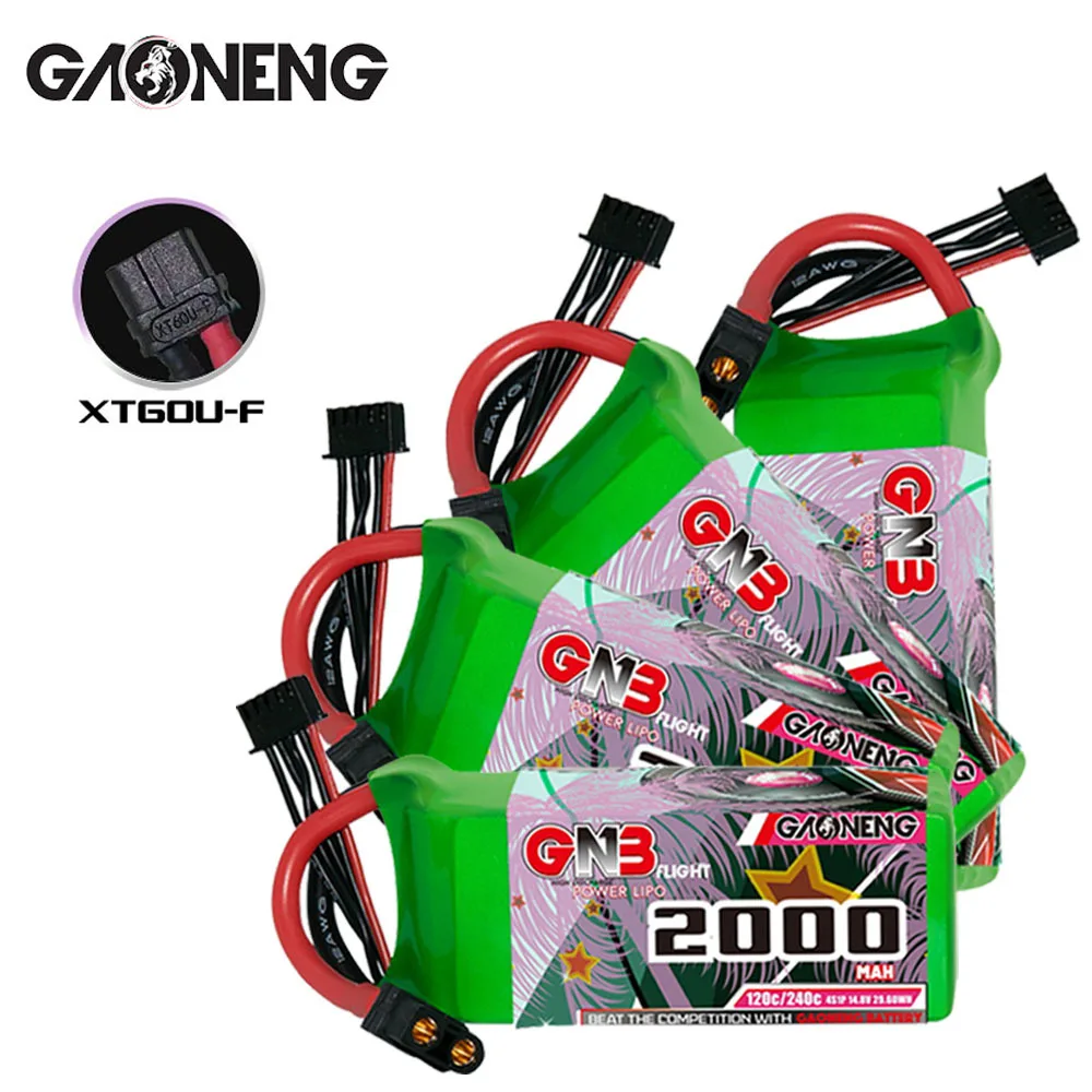 

Original GNB 14.8v 2000mAh 120c/240c Lipo Battery For RC Helicopter Quadcopter FPV Racing Drone Spare Parts 4s Battery