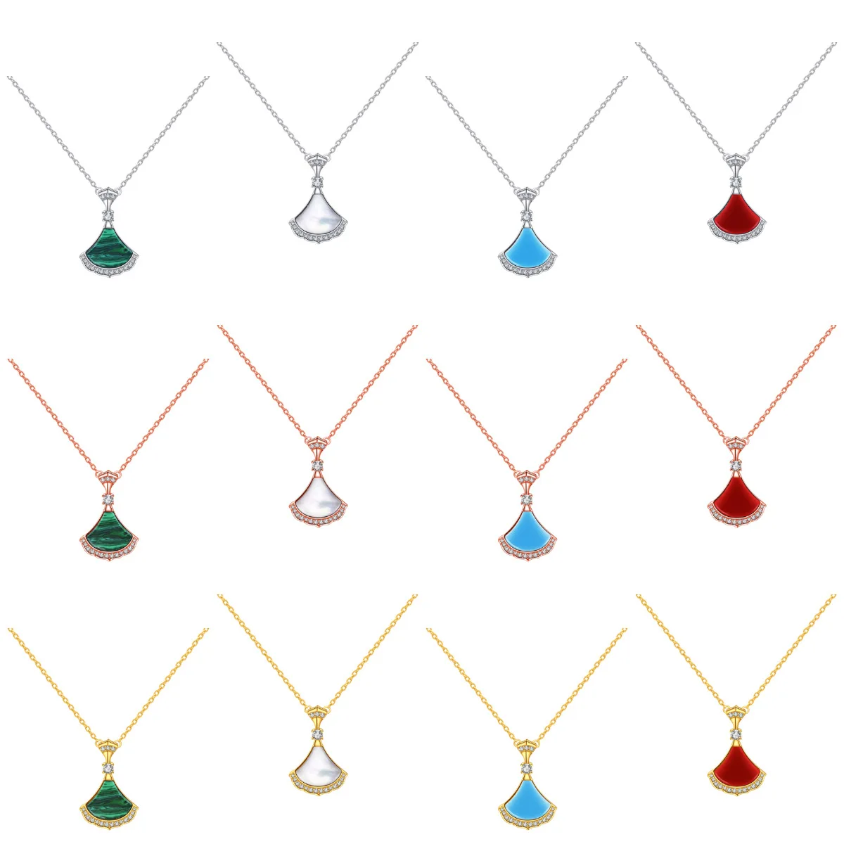 2023 Hot selling S925 sterling silver design in Europe and America, light luxury, cute and fashionable fan shaped necklace
2023 Hot selling S925 sterling silver design in Europe and America, light luxury, cute and fashionable fan shaped necklace