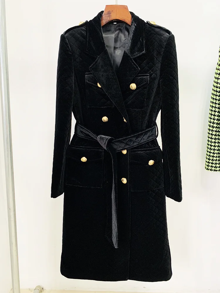 SuperAen 2023 Autumn/winter New Double Breasted Button Diamond Cotton Velvet Belt Long Trench Coat
SuperAen 2023 Autumn/winter New Double Breasted Button Diamond Cotton Velvet Belt Long Trench Coat