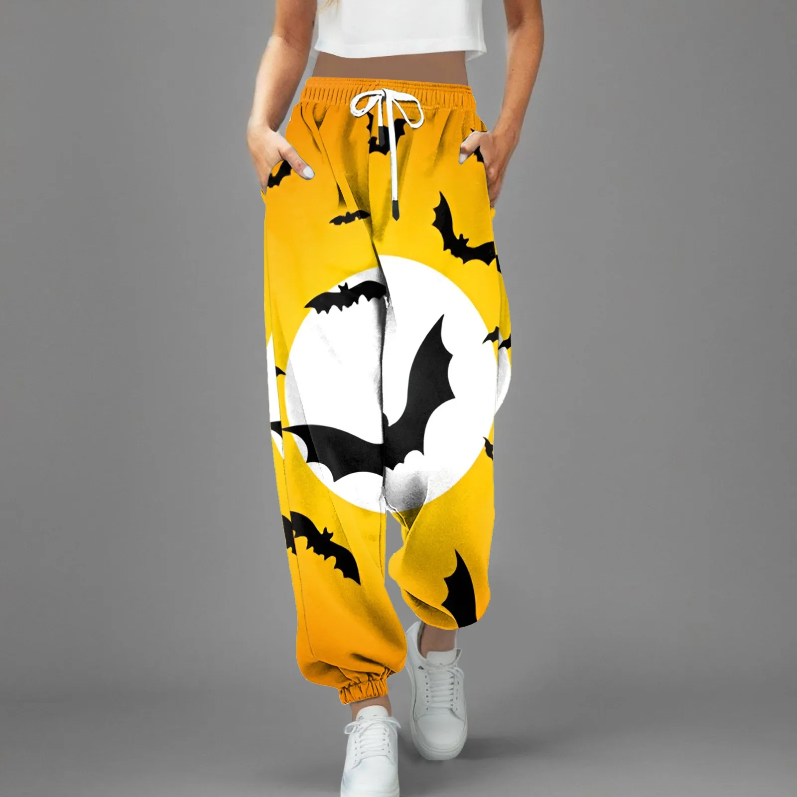 Women Sweatpants Halloween Trousers Vantage Striped Bat Printed Sports Trousers Retro Ankle-Length Jogger Pants Female Pantalone
Women Sweatpants Halloween Trousers Vantage Striped Bat Printed Sports Trousers Retro Ankle-Length Jogger Pants Female Pantalone