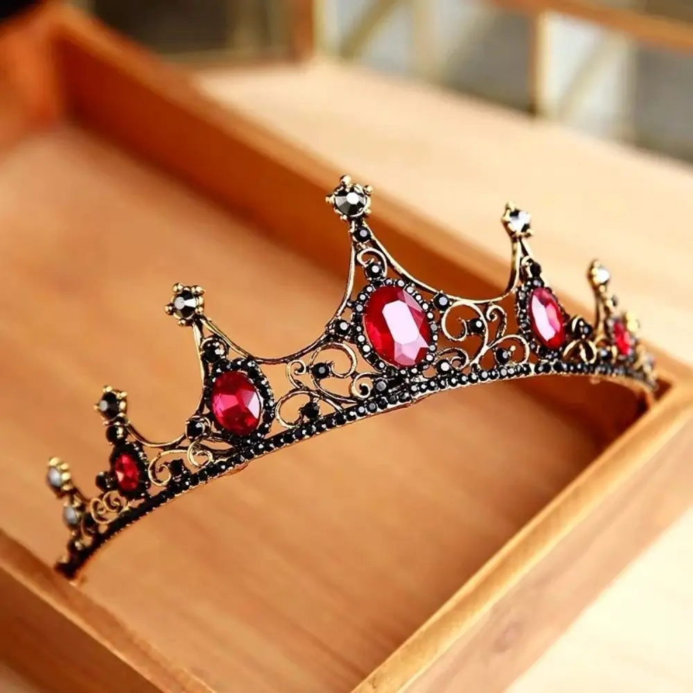 

Accessories Hair Jewelry Korean Headband Bridal Crowns Women Hair Hoop Black Rhinestone Crown Baroque Crystal Tiara