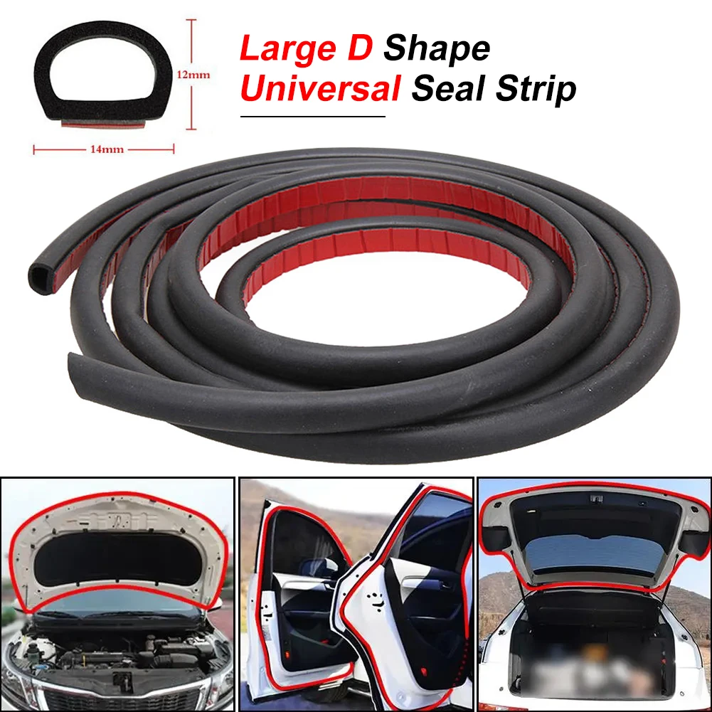 4M Universal Car Door Seal Strip D-Shaped Rubber Trim Self-Adhesive Weather Stripping Sound Insulation Shock Resistance Strip
4M Universal Car Door Seal Strip D-Shaped Rubber Trim Self-Adhesive Weather Stripping Sound Insulation Shock Resistance Strip