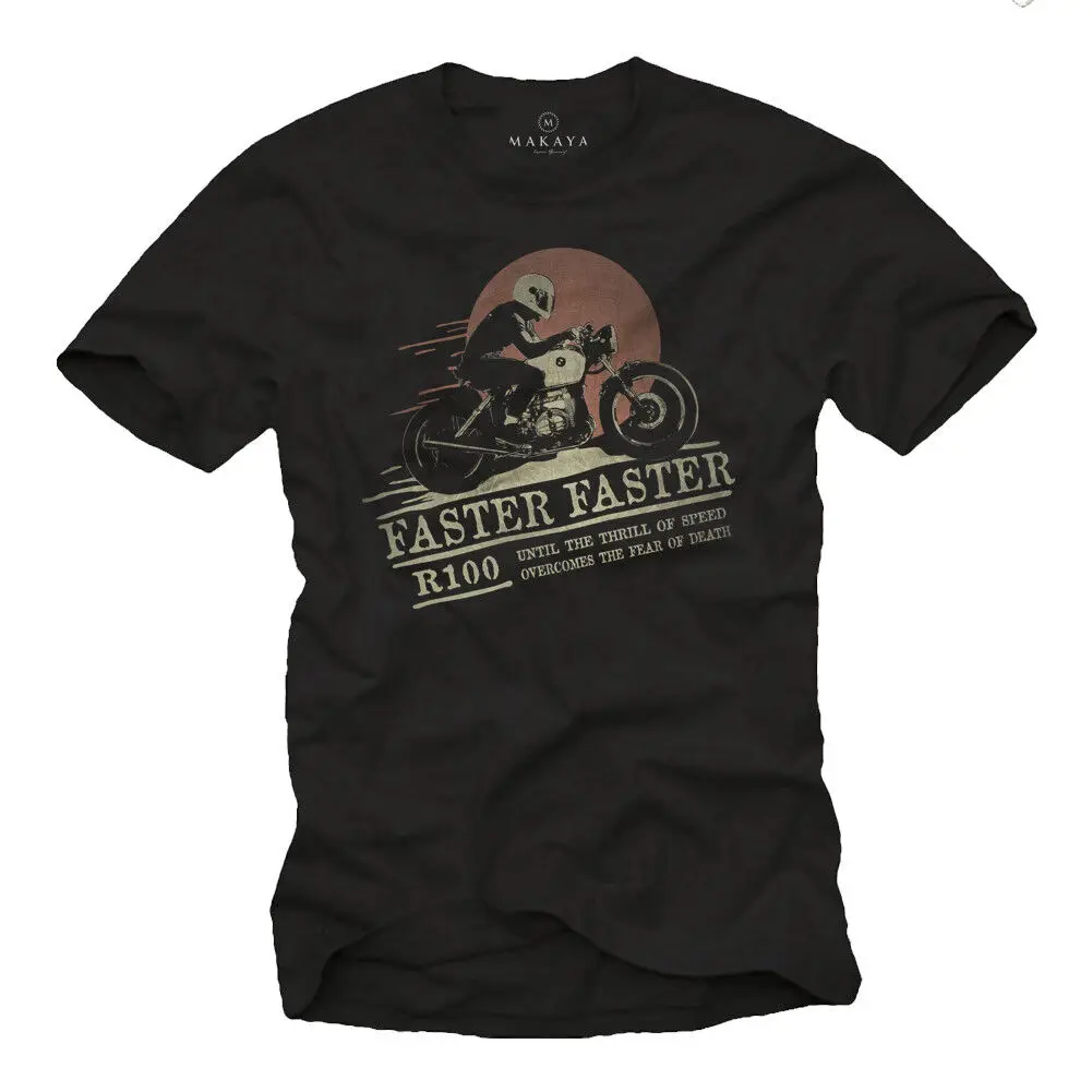 Vitage Motorcycle Mens T-Shirt with R100 Cafe Racer - Men Custom Biker Shirt- 
Vitage Motorcycle Mens T-Shirt with R100 Cafe Racer - Men Custom Biker Shirt-