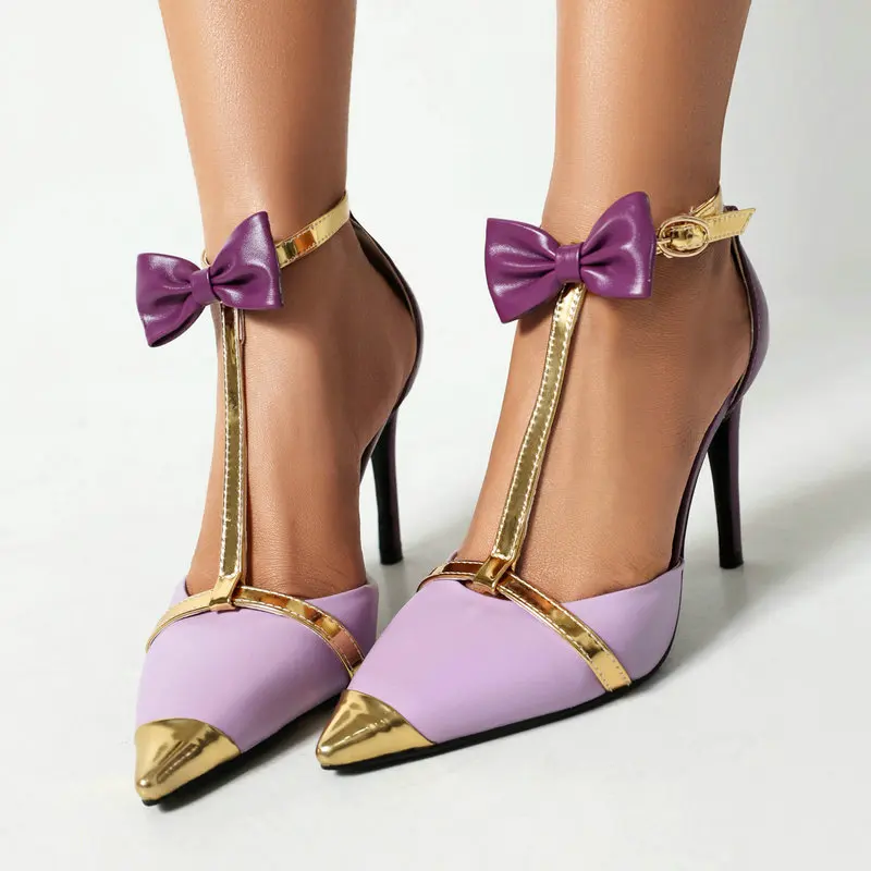 Pointed Sexy Catwalk Iron Head Bow High Heels Thin Heel Super High Heel Single Shoes Large Size Women's High Heel Sandals 34&48
Pointed Sexy Catwalk Iron Head Bow High Heels Thin Heel Super High Heel Single Shoes Large Size Women's High Heel Sandals 34&48