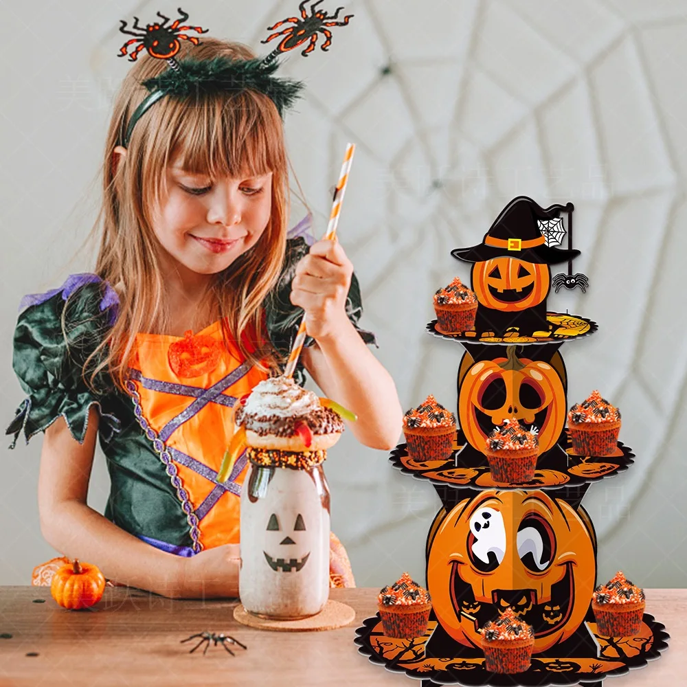 Halloween Decoration Pumpkin Multi-tier Cake Stand Party Dessert Arrangement Table Multi-tier Paper Cake Tray Bar Decoration
Halloween Decoration Pumpkin Multi-tier Cake Stand Party Dessert Arrangement Table Multi-tier Paper Cake Tray Bar Decoration