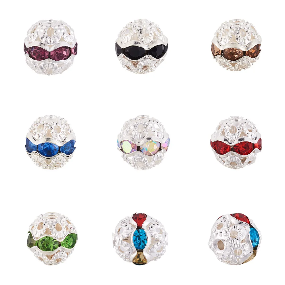 Kissitty 200Pcs Silver Color Round Shape Alloy Rhinestone Beads DIY Bracelets Necklace Beads for Jewelry Making
Kissitty 200Pcs Silver Color Round Shape Alloy Rhinestone Beads DIY Bracelets Necklace Beads for Jewelry Making