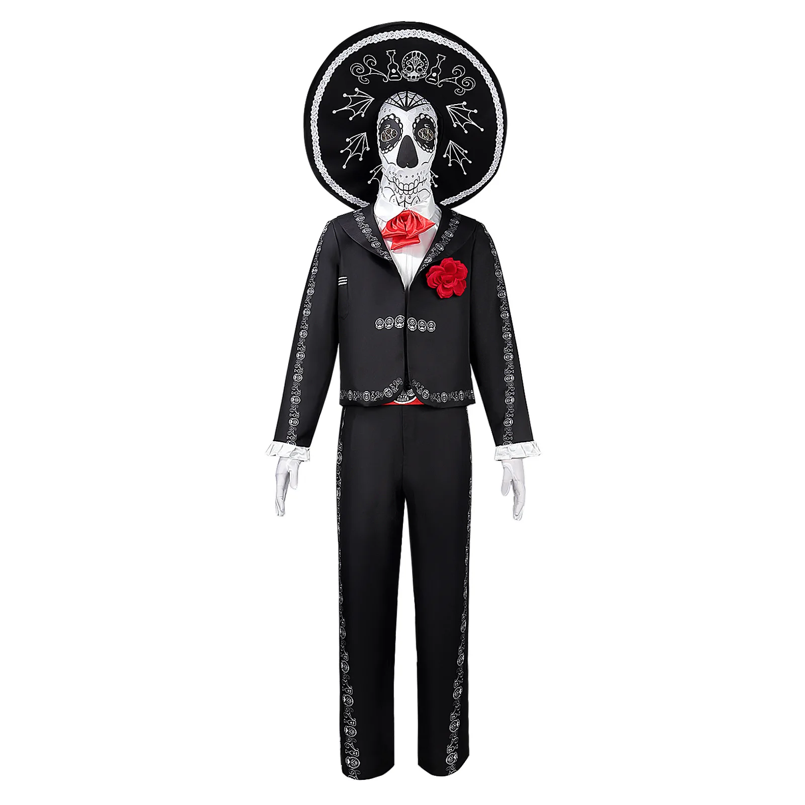 Halloween Carnival Party Costume Skull Suit Day of The Dead Cosplay Costume Skeleton Adult Scary Costume with Hat
Halloween Carnival Party Costume Skull Suit Day of The Dead Cosplay Costume Skeleton Adult Scary Costume with Hat