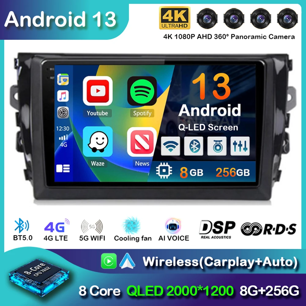 Android 13 Carplay 4G WiFi для Zotye T600 2014 - 2019 GPS мультимедийный плеер навигация головное устройство Mirror Link стерео 2Din DVD
Android 13 Carplay 4G WiFi для Zotye T600 2014 - 2019 GPS мультимедийный плеер навигация головное устройство Mirror Link стерео 2Din DVD