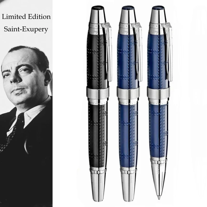 

Limited Edition Saint-Exupery Blue/Black Rollerball Pen Ballpoint Pen Office School Writing Fountain Pens With MB Serial Number