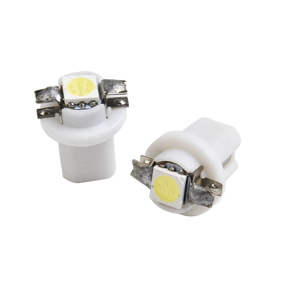 

10Pcs White Car LED Dashboard Dash Lamp Instrument Light Bulbs T5 B8.5D 5050 SMD Car Panel Gauge Dashboard Light