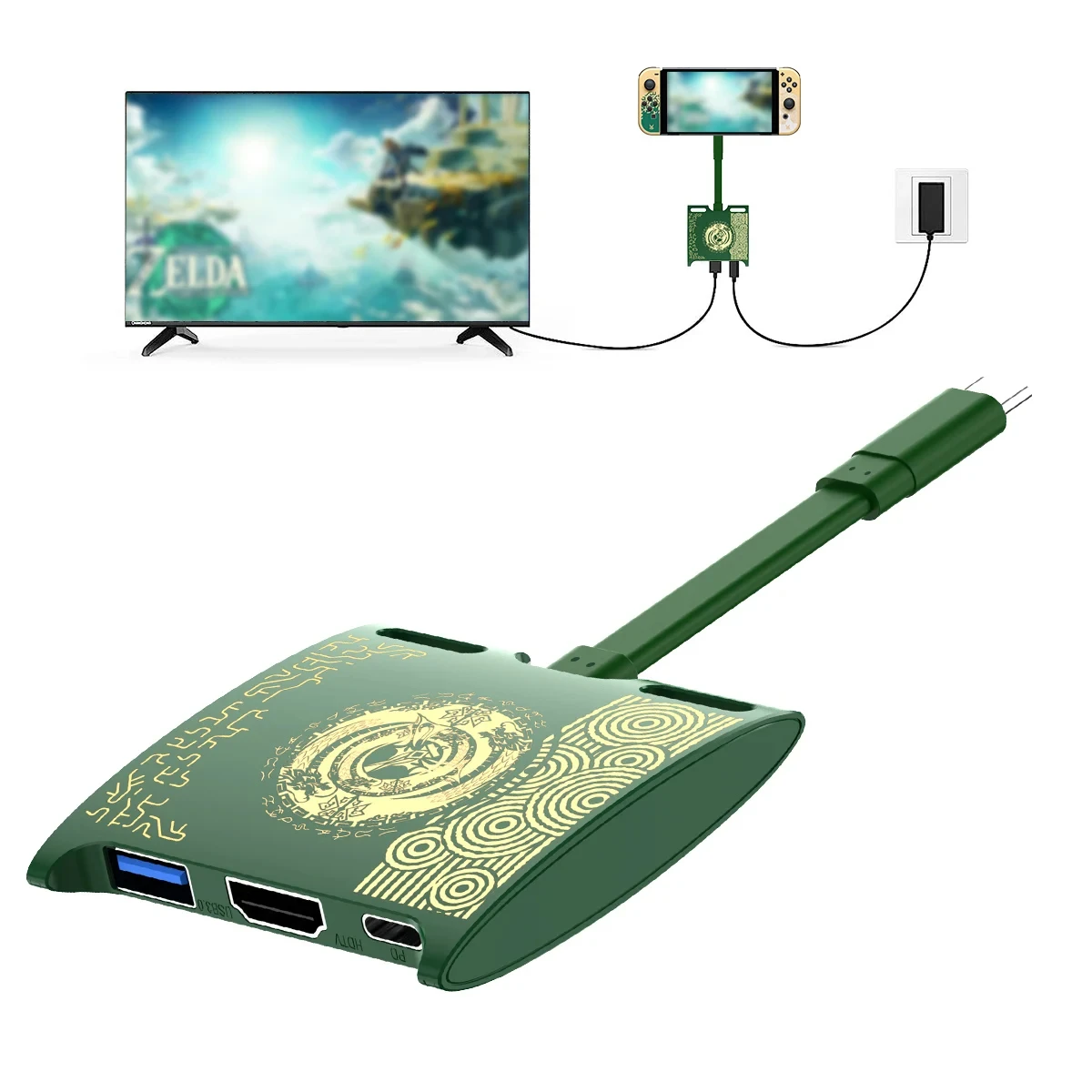 Type-C USB 3.0 Hub 3 IN 1 HDMI 4K PD 30Hz For Nintendo Switch Tears of the Kingdom For Mobile Phone PC Computer Screencasting 
Type-C USB 3.0 Hub 3 IN 1 HDMI 4K PD 30Hz For Nintendo Switch Tears of the Kingdom For Mobile Phone PC Computer Screencasting