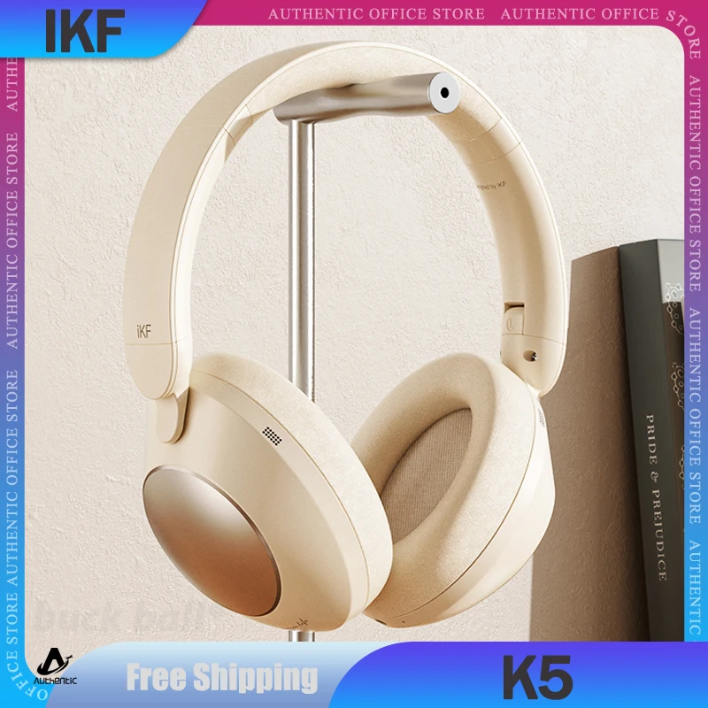 

Ikf K5 Headset Noise Reduction Earphones Over Ear Dynamic Headsets Wireless Bluetooth Low Latency Gamer Earphone Ipx4 Waterproof