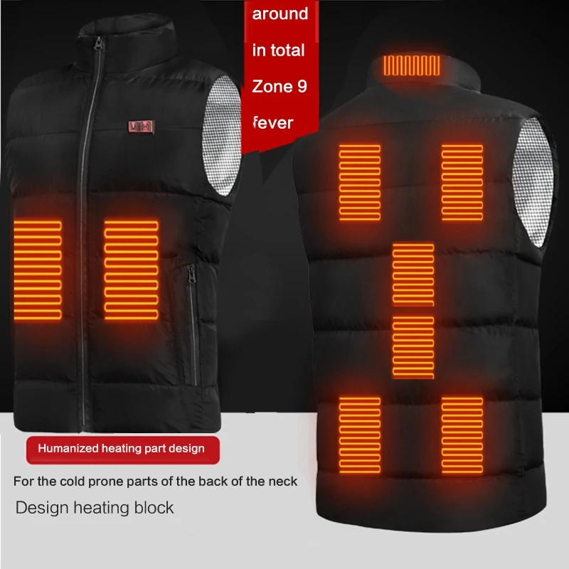 Unisex Heated Vest Lightweight USB Electric Zip Up Sleeveless Jacket with 3 Heating Levels 9 Zone for Women Men Hiking new item
Unisex Heated Vest Lightweight USB Electric Zip Up Sleeveless Jacket with 3 Heating Levels 9 Zone for Women Men Hiking new item
