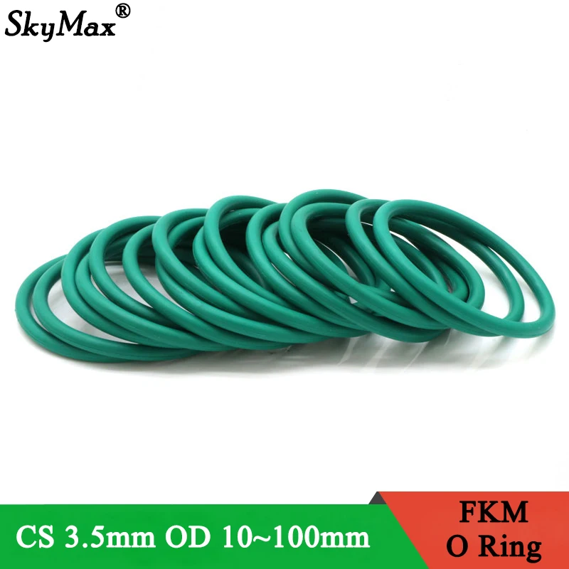 10pcs CS3.5mm OD 10~100mm Green FKM Fluorine Rubber O Ring Sealing Gasket Insulation Oil High Temperature Resistance Green
10pcs CS3.5mm OD 10~100mm Green FKM Fluorine Rubber O Ring Sealing Gasket Insulation Oil High Temperature Resistance Green