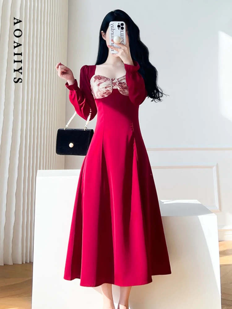 Red Dress for Women Dresses 2023 Summer Solid A-Line Spliced Vintage Square Collar High Waisted Clothing Slim Mid-Calf Dresses
Red Dress for Women Dresses 2023 Summer Solid A-Line Spliced Vintage Square Collar High Waisted Clothing Slim Mid-Calf Dresses