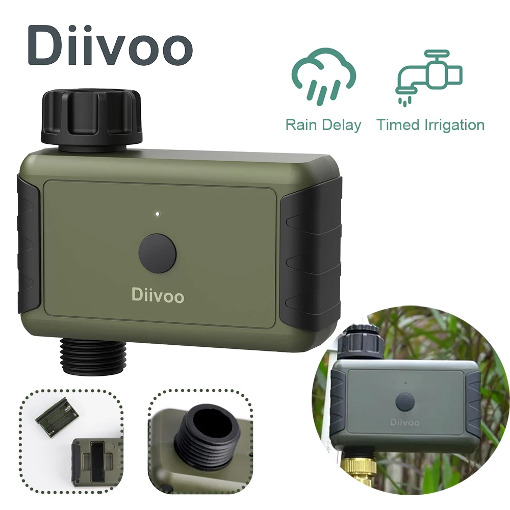 Таймер садовый Diivoo, автоматический таймер с Bluetooth/Wi-Fi для дома и улицы, 2/3 зоны
Таймер садовый Diivoo, автоматический таймер с Bluetooth/Wi-Fi для дома и улицы, 2/3 зоны