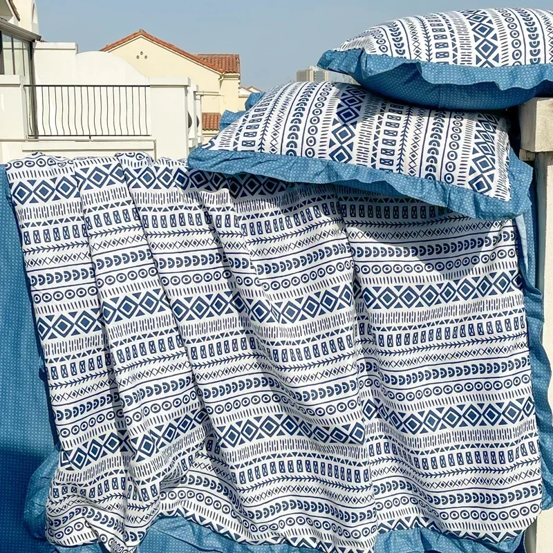 Nordic Style Bedclothes Queen Size Bedding Skin-friendly Bed Linen Sets Home Bedsheets Set with Pillows Case постельное белье
Nordic Style Bedclothes Queen Size Bedding Skin-friendly Bed Linen Sets Home Bedsheets Set with Pillows Case постельное белье
