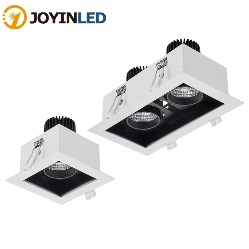 

Square Dimmable Led Downlight Light Ceiling Spot Light 10W 20W 30W AC85-265V Double Head Ceiling Recessed Lights Indoor Lighting