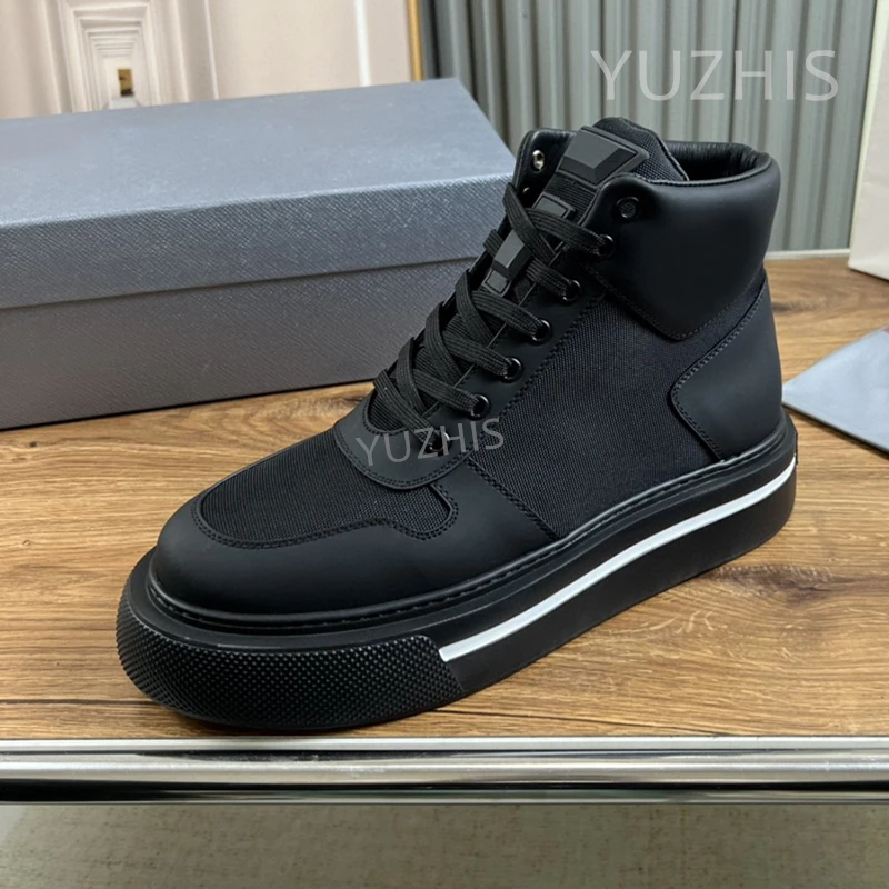Brand Shoes New Arrival Fashion Male Sneakers High Top Genuine Leather Platform Flat Casual Sneakers Men Lace Up Short Boots
Brand Shoes New Arrival Fashion Male Sneakers High Top Genuine Leather Platform Flat Casual Sneakers Men Lace Up Short Boots