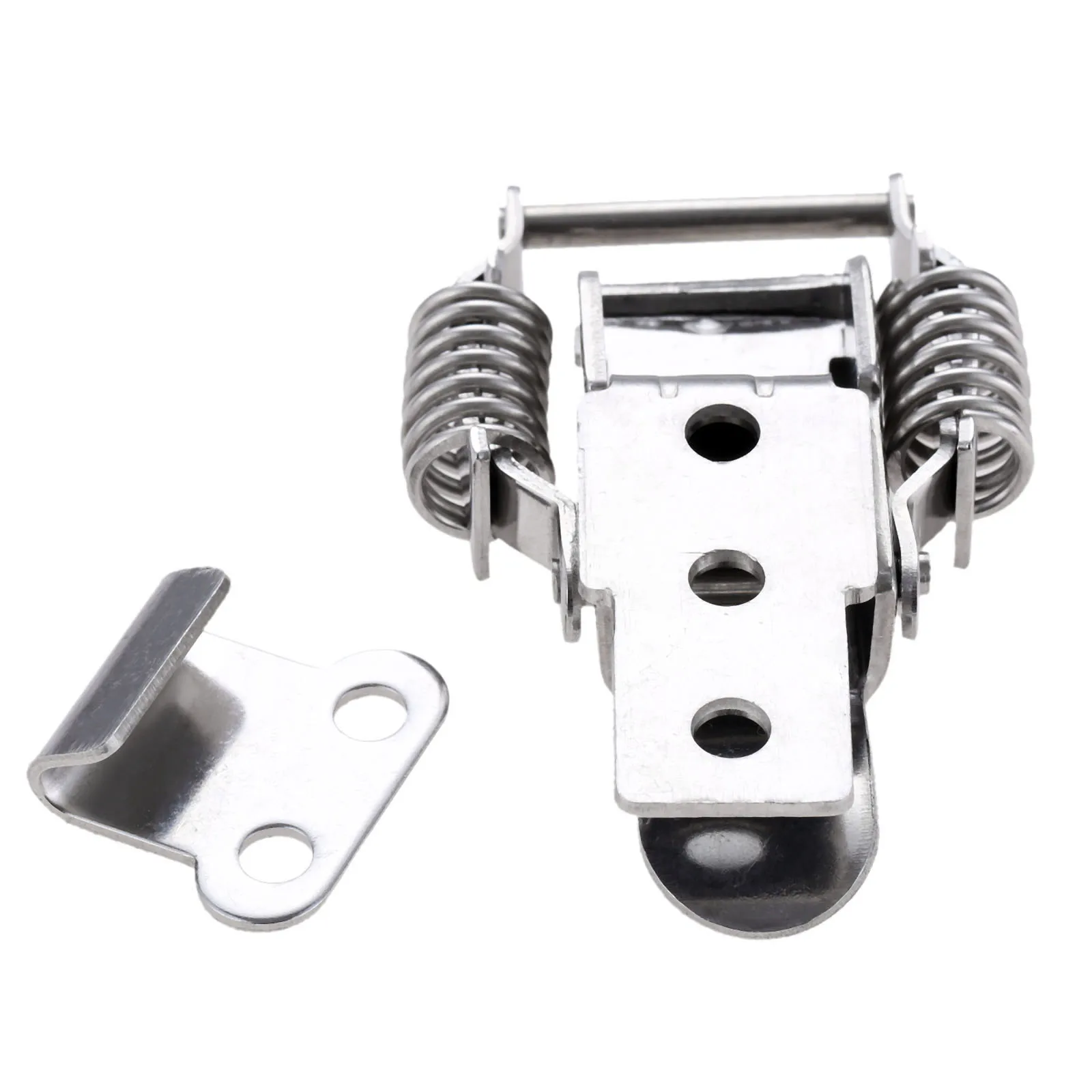 1Pc Stainless Steel Spring Latch Buckle Cabinets Latch Tool Boxes Buckle Lockers Fishing Box Hasp Home Hardware Durable 90*46mm
1Pc Stainless Steel Spring Latch Buckle Cabinets Latch Tool Boxes Buckle Lockers Fishing Box Hasp Home Hardware Durable 90*46mm