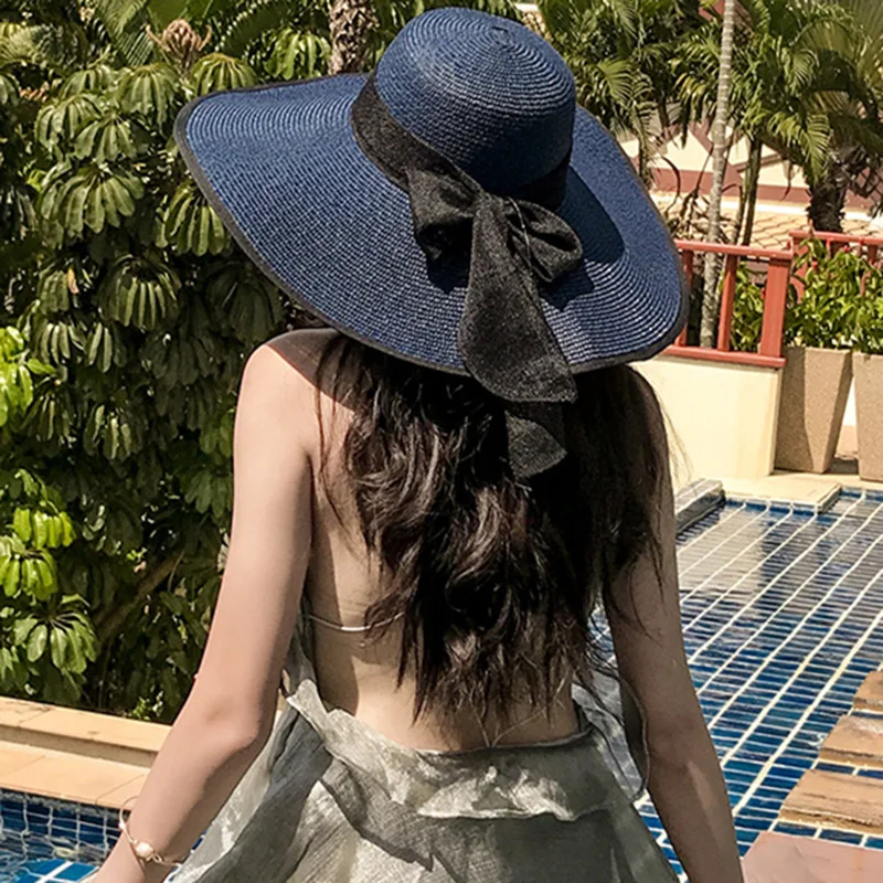 Women Large Wide Brim Straw Bow Hat Floppy Beach Sun Foldable Cap Summer Hat Girl Outside Travel Casual Bow Caps
Women Large Wide Brim Straw Bow Hat Floppy Beach Sun Foldable Cap Summer Hat Girl Outside Travel Casual Bow Caps