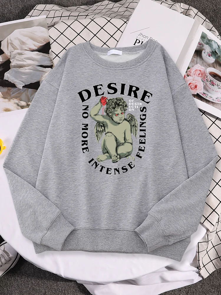 Love Cupid Holding A Heart Desire No More Intense Feelings Print Women Hoody Personality Fleece Loose Pullovers Woman Sweatshirt
Love Cupid Holding A Heart Desire No More Intense Feelings Print Women Hoody Personality Fleece Loose Pullovers Woman Sweatshirt