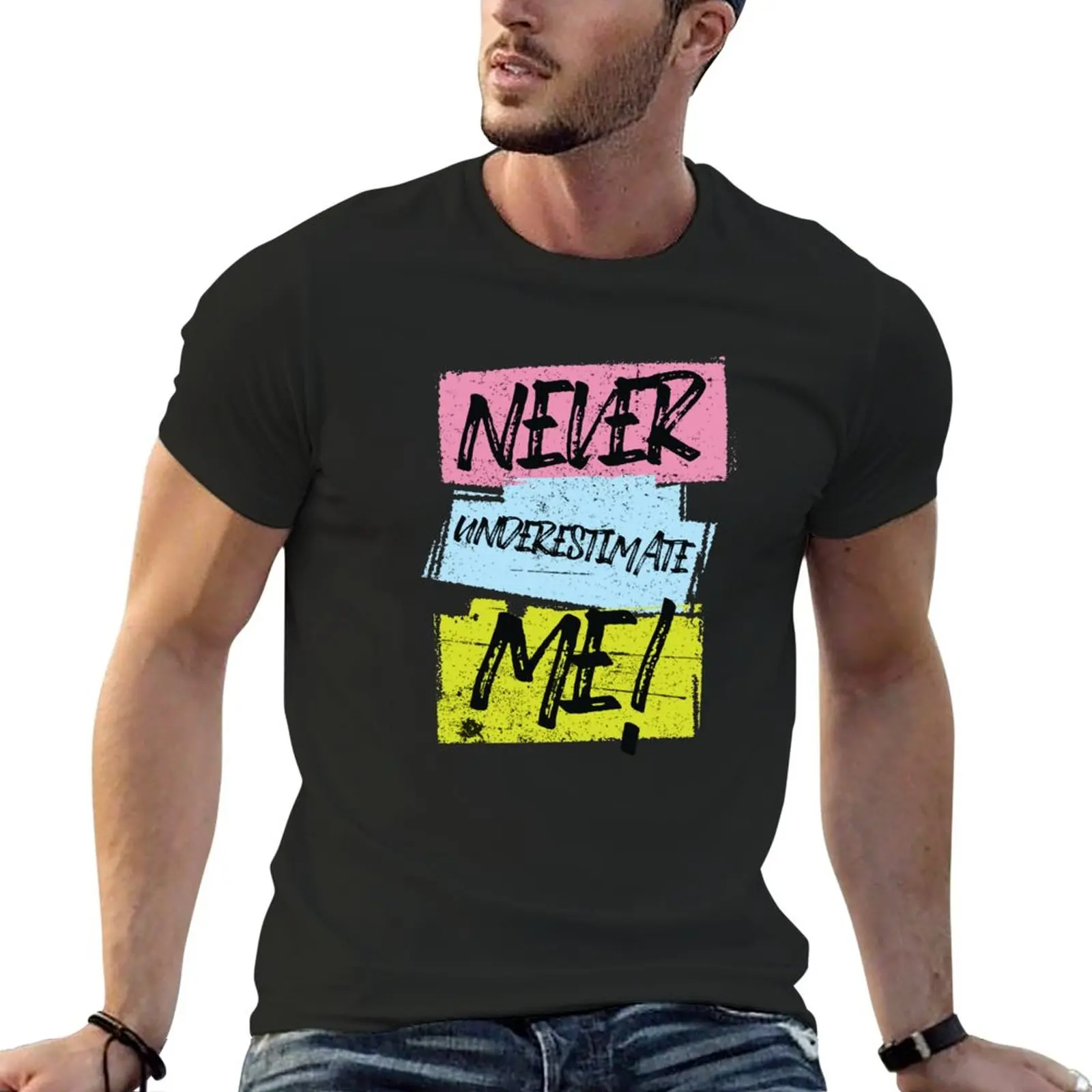 Новая забавная футболка Never Underestimate Me, черная футболка s, летние топы, дизайнерская футболка для мужчин 
Новая забавная футболка Never Underestimate Me, черная футболка s, летние топы, дизайнерская футболка для мужчин
