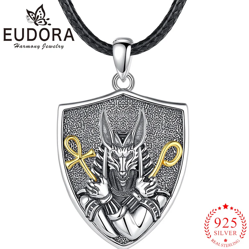 Eudora 925 Sterling Silver Anubis Amulet Necklace Egyptian Vintage Cross Pendant Exquisite Jewelry Party Gift For Men Women
Eudora 925 Sterling Silver Anubis Amulet Necklace Egyptian Vintage Cross Pendant Exquisite Jewelry Party Gift For Men Women